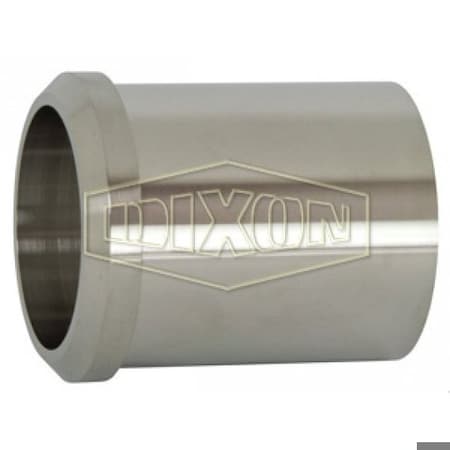 Dixon Heavy Wall Tank Ferrule, 3 in Nominal, Plain Beveled Seat End Style, 304 SS, Domestic 14W-G300